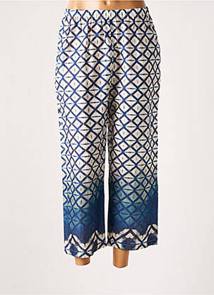 Pantalon 7/8 bleu FRANCK ANNA pour femme
