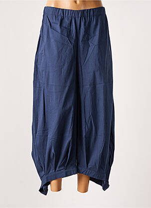 Pantalon large bleu POISSONS BLANCS pour femme