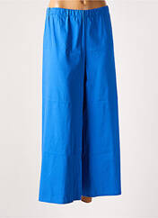 Pantalon large bleu POISSONS BLANCS pour femme seconde vue
