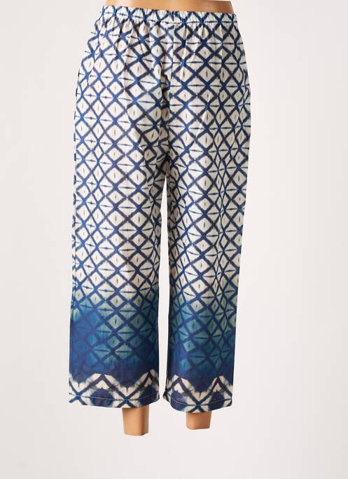 Pantalon 7/8 bleu FRANCK ANNA pour femme