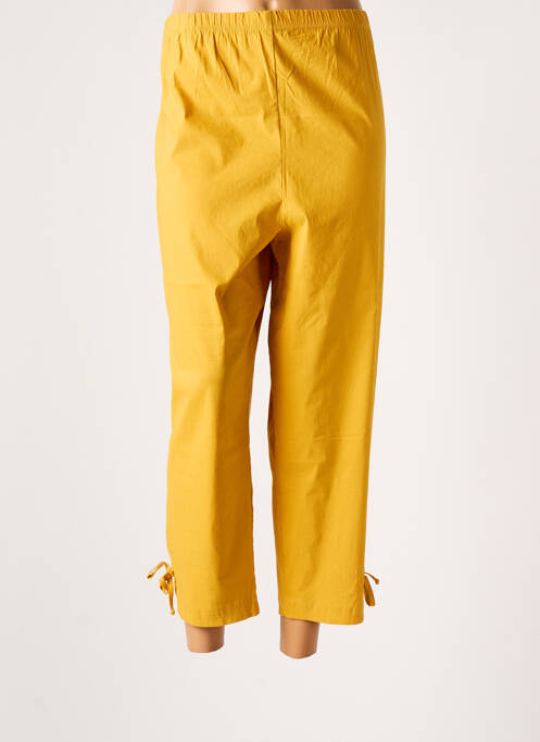 Pantalon 7/8 jaune FRANCK ANNA pour femme