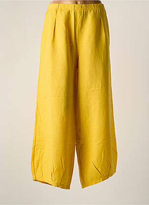 Pantalon large tissage popeline jaune G!OZE femme