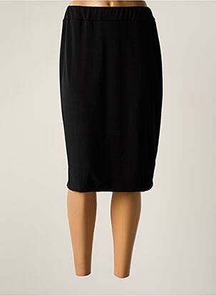 Jupe mi-longue taille élastique noir AN II VITO femme