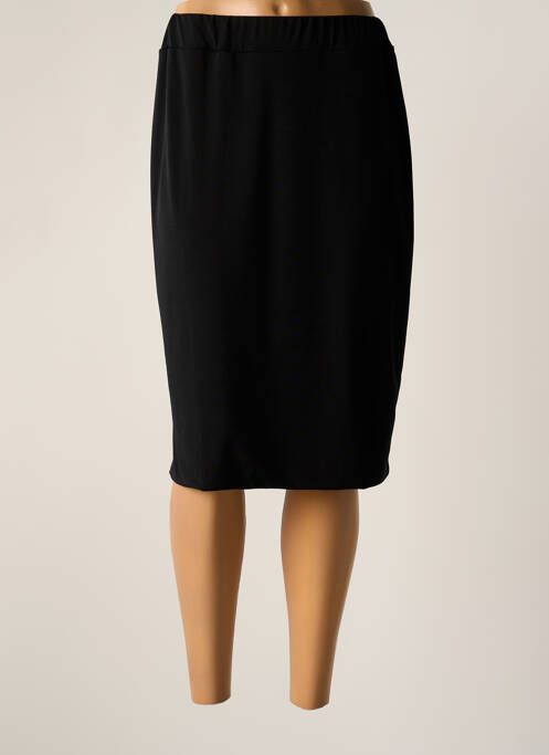 Jupe mi-longue taille élastique noir AN II VITO femme
