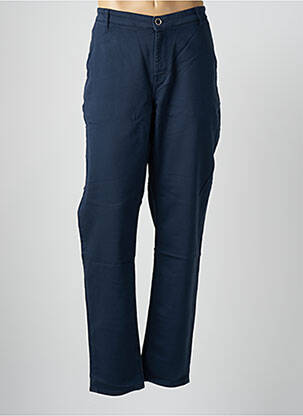 Pantalon chino tissage popeline taille normale bleu SERGE BLANCO homme