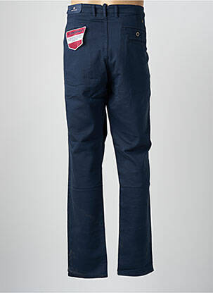 Pantalon chino tissage popeline taille normale bleu SERGE BLANCO homme