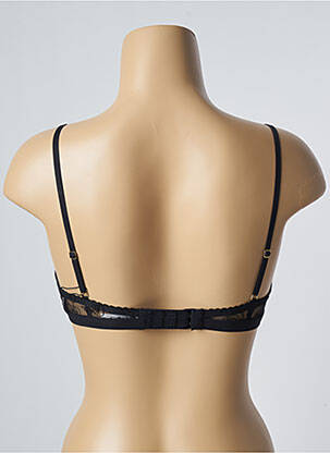 Soutien-gorge effet matière satinée haut soutien-gorge balconnet noir ICONE femme