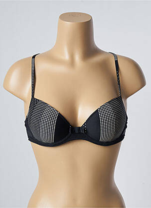 Soutien-gorge effet matière satinée haut soutien-gorge moulé noir MARIE JO femme