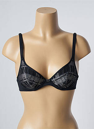 Soutien-gorge effet matière satinée haut soutien-gorge moulé noir MARIE JO femme