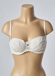 Soutien-gorge effet matière satinée haut soutien-gorge balconnet beige LEJABY femme