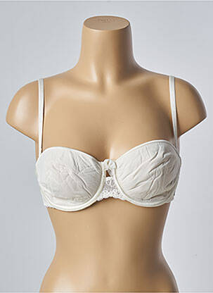 Soutien-gorge effet matière satinée haut soutien-gorge balconnet beige LEJABY femme