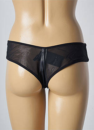 Tanga effet matière satinée noir MARIE JO femme