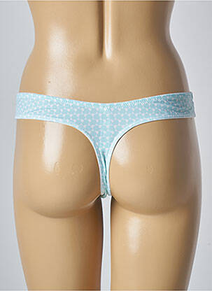 Tanga effet matière satinée bleu PRIMADONNA femme