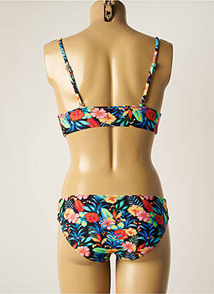 Maillot de bain 2 pièces bretelles élastiquées ajustables haut triangles rouge SUN PROJECT femme