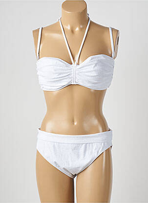 Maillot de bain 2 pièces haut bandeau haut bandeau blanc LOLITA ANGELS femme