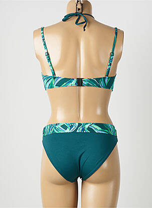 Maillot de bain 2 pièces fermeture clip haut soutien-gorge emboitant vert LOLITA ANGELS femme