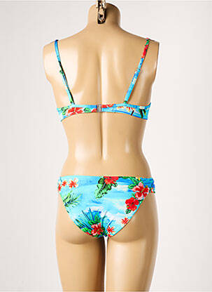 Maillot de bain 2 pièces stretch haut soutien-gorge moulé bleu LOLITA ANGELS femme