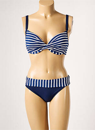 Maillot de bain 2 pièces stretch haut soutien-gorge moulé bleu LOLITA ANGELS femme