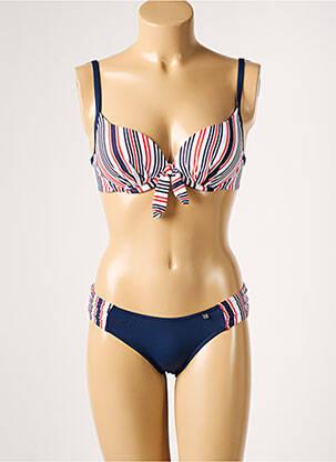 Maillot de bain 2 pièces haut soutien-gorge moulé haut soutien-gorge moulé bleu SALÉE femme