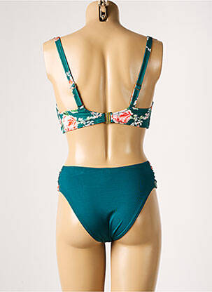 Maillot de bain 2 pièces fermeture clip haut soutien-gorge emboitant vert LOLITA ANGELS femme