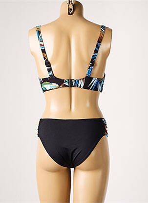 Maillot de bain 2 pièces fermeture clip haut soutien-gorge emboitant noir LOLITA ANGELS femme