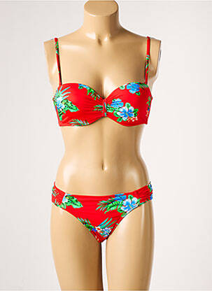Maillot de bain 2 pièces haut soutien-gorge moulé haut soutien-gorge moulé rouge LOLITA ANGELS femme