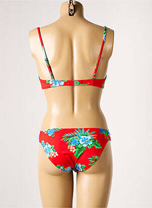 Maillot de bain 2 pièces fermeture clip haut soutien-gorge moulé rouge LOLITA ANGELS femme