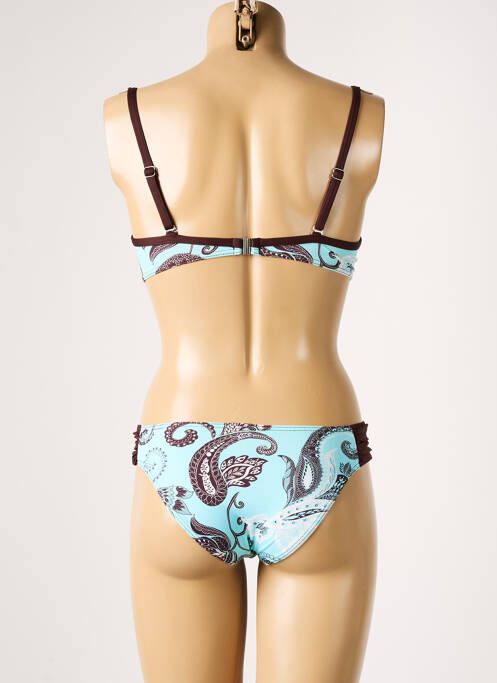 Maillot de bain 2 pièces bleu SALÉE pour femme