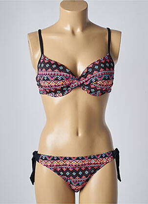 Maillot de bain 2 pièces stretch haut soutien-gorge moulé noir LOLITA ANGELS femme