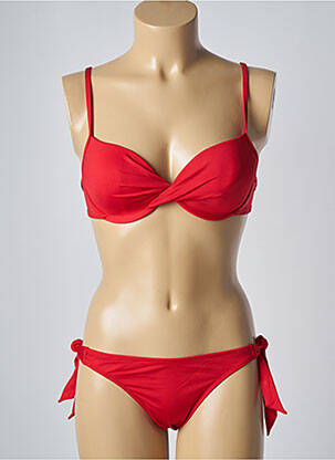 Maillot de bain 2 pièces stretch haut soutien-gorge moulé rouge LOLITA ANGELS femme