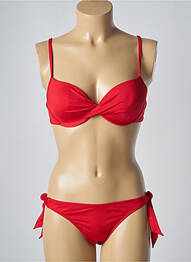 Maillot de bain 2 pièces stretch haut soutien-gorge moulé rouge LOLITA ANGELS femme
