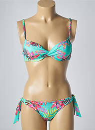 Maillot de bain 2 pièces stretch haut soutien-gorge moulé vert LOLITA ANGELS femme