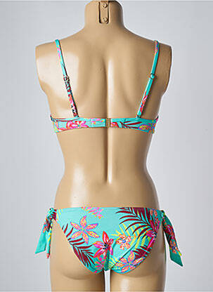 Maillot de bain 2 pièces stretch haut soutien-gorge moulé vert LOLITA ANGELS femme