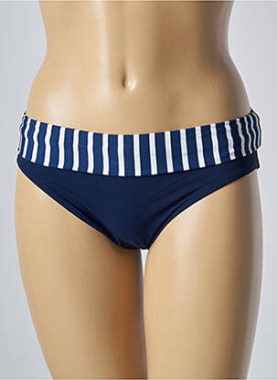 Bas de maillot de bain imprimé rayures culotte bleu LOLITA ANGELS femme