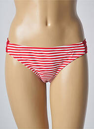 Bas de maillot de bain imprimé rayures culotte rouge SUN PROJECT femme