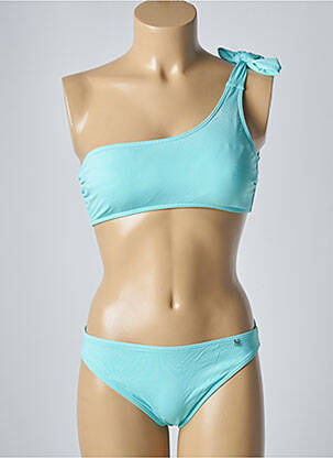 Maillot de bain 2 pièces stretch haut bandeau bleu O'SALEE femme