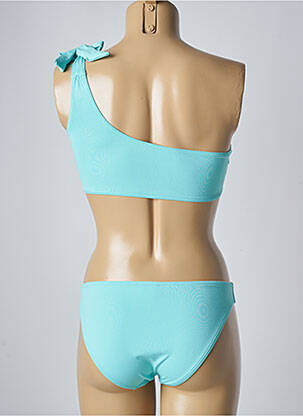 Maillot de bain 2 pièces stretch haut bandeau bleu O'SALEE femme