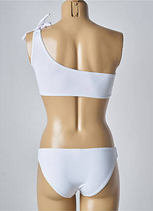 Maillot de bain 2 pièces stretch haut bandeau blanc O'SALEE femme