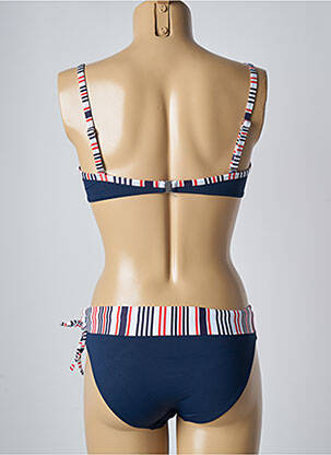 Maillot de bain 2 pièces stretch haut soutien-gorge balconnet bleu O'SALEE femme