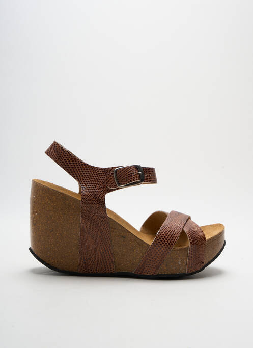 Sandales/Nu pieds marron PLAKTON pour femme