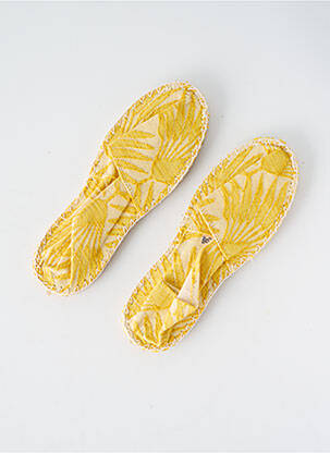 Espadrilles bout rond talon plat jusqu'à 3cm jaune ARSENE femme