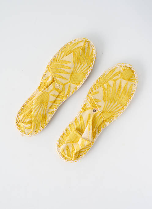 Espadrilles bout rond talon plat jusqu'à 3cm jaune ARSENE femme