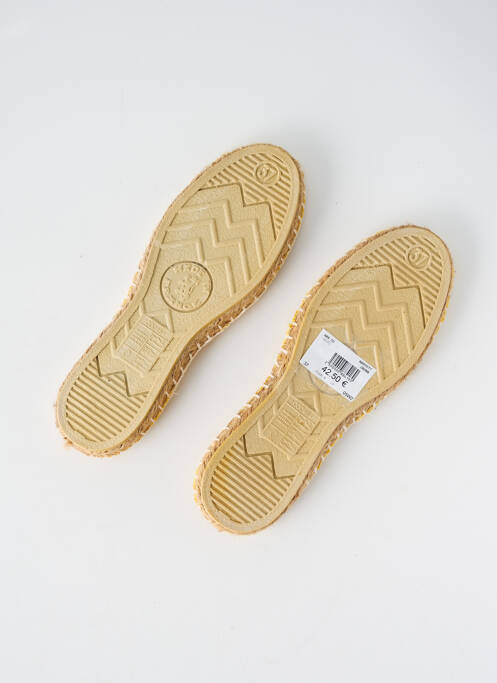 Espadrilles bout rond talon plat jusqu'à 3cm jaune ARSENE femme