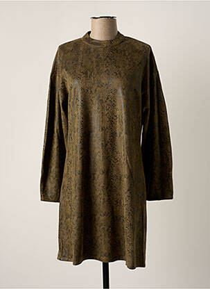 Robe courte fermeture zippée au dos manches longues vert MOLLY BRACKEN femme