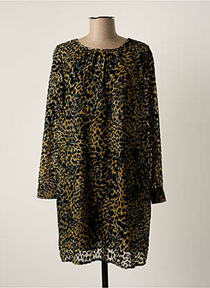 Robe courte manches longues manches longues noir SEE U SOON femme