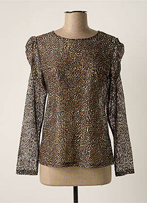 Top imprimé fantaisie manches longues noir MOLLY BRACKEN femme