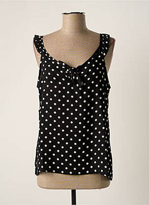 Top coupe fluide sans manche noir PEACE N'LOVE femme