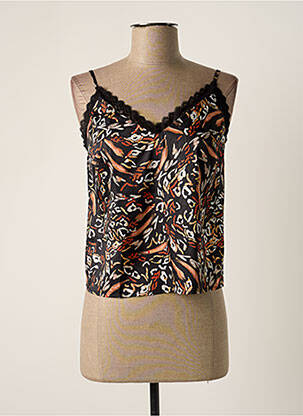 Top imprimé fantaisie fines bretelles noir MOLLY BRACKEN femme