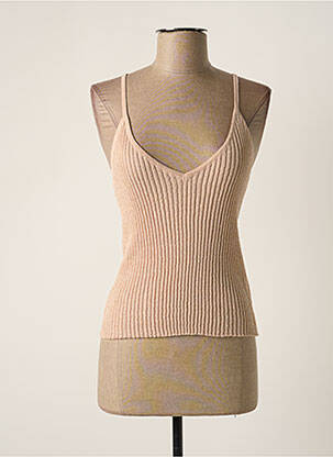 Pull coupe cintrée fines bretelles rose MOLLY BRACKEN femme