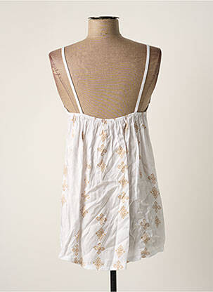 Top stretch fines bretelles blanc MADE IN ITALY femme